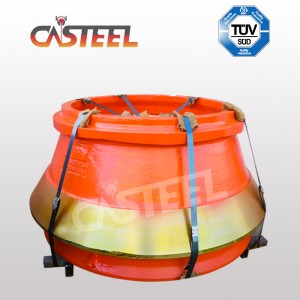 Kuželový drtič HP500 opotřebovává díly, konkávní a pláště